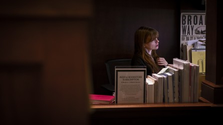 Rizzoli Bookstore Candid Portrait of a Woman. New York City, NY by Kristina Nazarevskaia